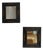 Carved Ebonised Wood and Trompe l'Oeil Turshell Mirrors, 19th Century, Set of 2 For Sale