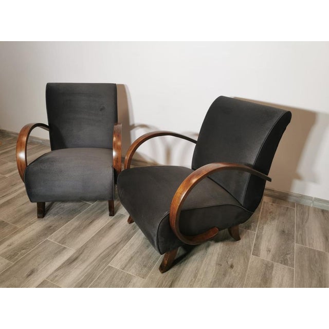 Set of Armchairs by Jindrich Halabala, 1940s For Sale - Image 15 of 16