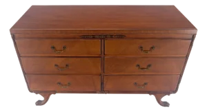 Duncan Phyve Mahogany 6 Drawers Splayed Carved Legs 6 Drawers Dresser MINT