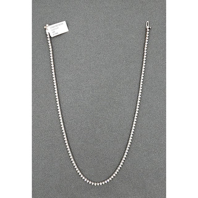 5.41 Ct Diamond Tennis Necklace For Sale In Chicago - Image 6 of 9