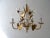 Hollywood Regency Mid-Century Italian Gold & White Hollywood Regency Flower Chandelier, C 1950 For Sale - Image 3 of 11