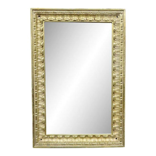 Brass Carved Wall Mirror For Sale