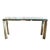 Metal Mastercraft Brass and Glass Console Sofa Table For Sale - Image 7 of 8