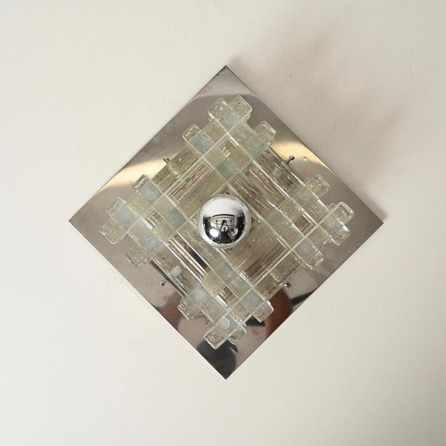 Jenga Glass Ceiling Light by Albano Poli for Poliarte, Italy, 1970s For Sale - Image 3 of 16