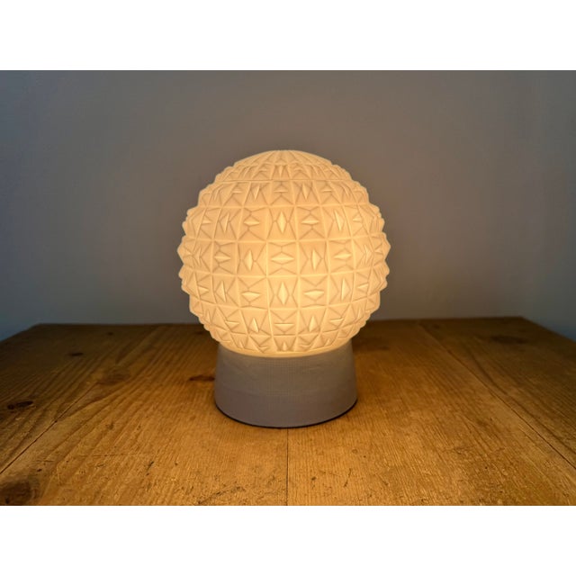 Vintage White Porcelain Ceiling Light, 1970s For Sale - Image 12 of 13
