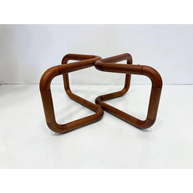 Mid-Century Modern Danish Modern Biomorphic Teak Coffee Table, Uldum Møbelfabrik Smoked Glass Top For Sale - Image 3 of 8