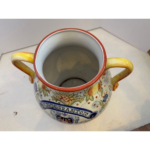 19th Century Italian Majolica Olive Oil Jar For Sale - Image 13 of 13