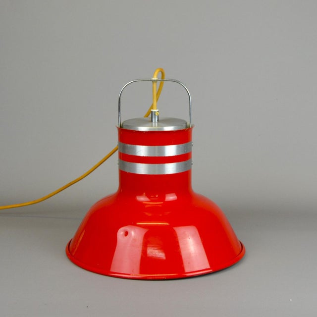 Red Space Age Metal Pendant Lamp by Atelje Lyktan For Sale - Image 8 of 11