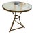 Hollywood Regency Style Gilded Metal & Antiqued Mirror Round Side Table (Attributed to Oly Studio) For Sale