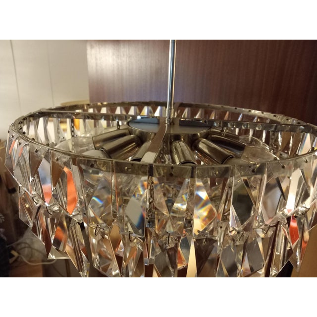 1950s Crystal Pendant Light from Bakalowits & Söhne, 1950s For Sale - Image 5 of 10