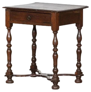 17th Century Oak & Fruitwood Lowboy Side Table from William & Mary, 1690s