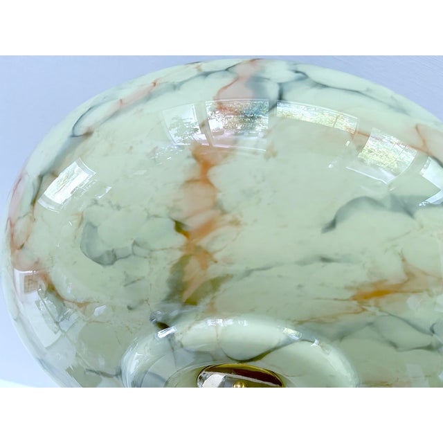 Art Deco Pendant Light in Marble Glass, 1930s For Sale - Image 15 of 18