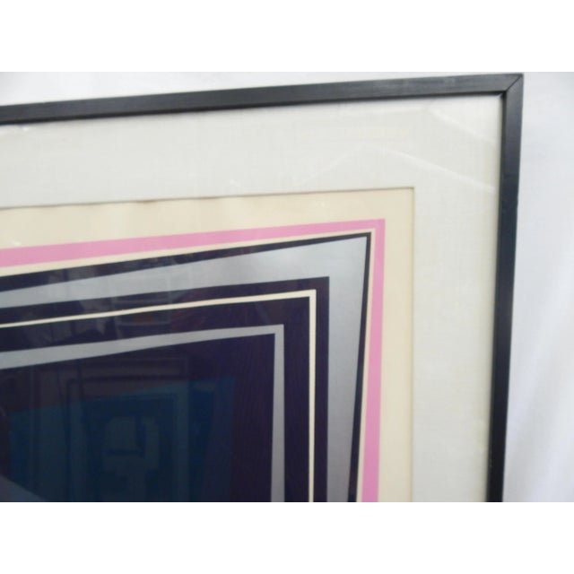 Wood Modernist Graphic Print, Richard Lacroix 1970 For Sale - Image 7 of 10