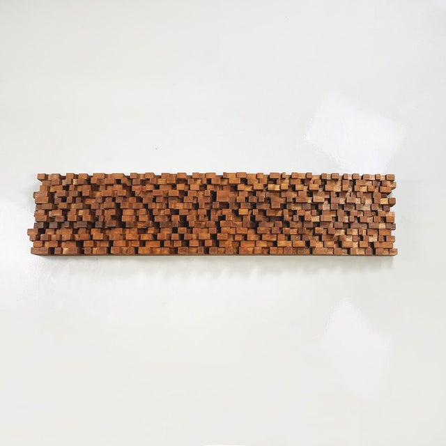 Italian modern Geometric decorative panel in solid wood, 1980s Decorative panel in solid wood, that can be used on the...