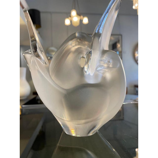 Frosted Crystal Vase fom Lalique, France, 1956 For Sale - Image 9 of 12