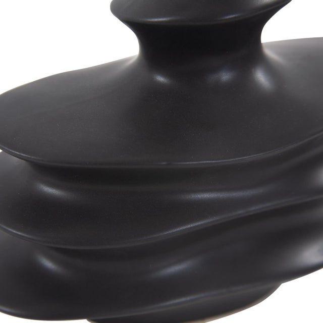 Black Cairn Abstract Vase- Tall For Sale - Image 8 of 11