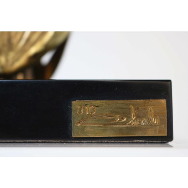 1970s Cythere Bronze Table Lamp by Chrystiane Charles for Maison Charles, France, 1970s For Sale - Image 5 of 18