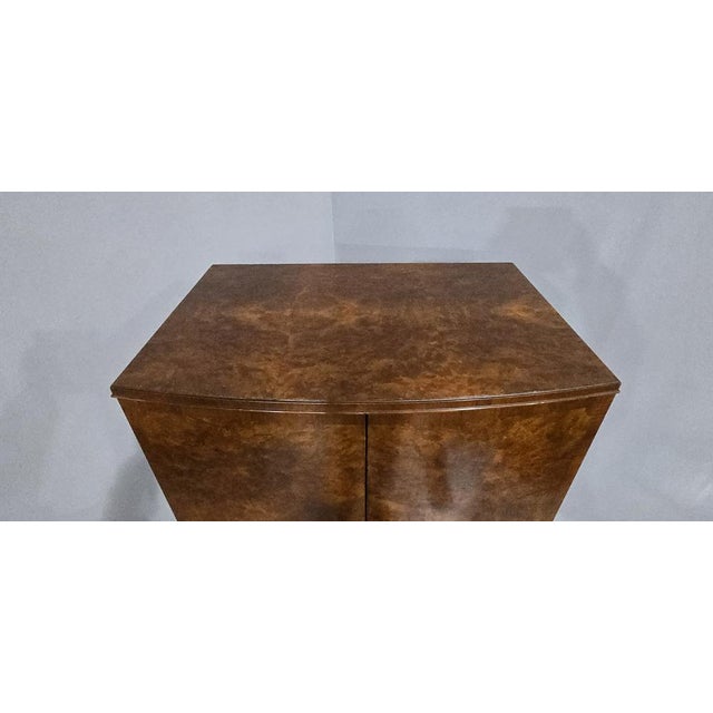 Small Burr Walnut Linen Press, 1910 For Sale - Image 10 of 16