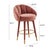 Wood Myla Salmon Swivel Counter Stool For Sale - Image 7 of 9