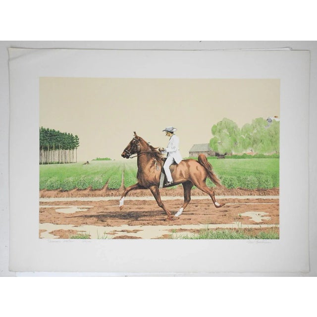 1974 Mel Hunter Tennessee Walking Horse Lithograph For Sale - Image 4 of 5