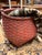Rare Antique Apple Picking Basket With Leather Straps and Original Red Paint For Sale - Image 12 of 15