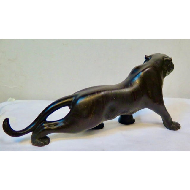 Black Early 20th Century Japanese Bronze Tiger For Sale - Image 8 of 11