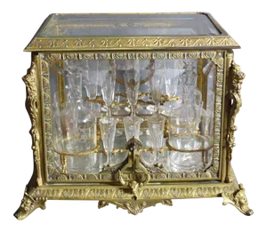 Gilt Bronze Cellar Liquor Cabinet
