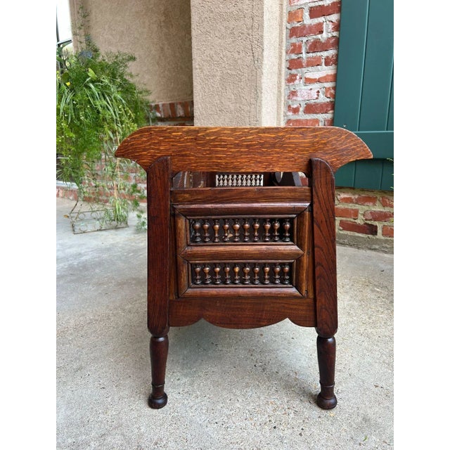 Antique French Carved Planter Breton Brittany Oak Doll Bed Fireside Box C1890 For Sale - Image 18 of 18