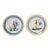 Antique Henriot Quimper Petit Breton Primitive French Faïence Figural Plates, Set of 2 For Sale