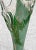 Glass Vintage Large Italian Green Art Glass Etched Grapevine Stretch Vase For Sale - Image 7 of 10