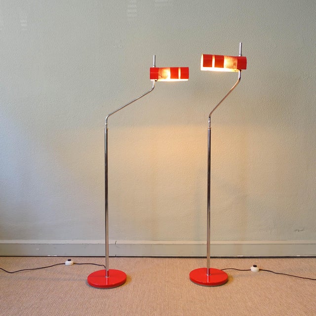 Metal Teide Floor Lamp by Gabriel Teixido for Fase, Madrid, 1974 For Sale - Image 7 of 18