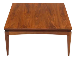 Mid-Century Modern Square Walnut Coffee Table