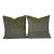 Velvet Stripe 20”x20” Feather/Down Pillows - A Pair For Sale