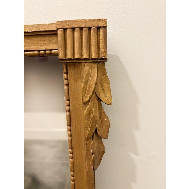 French Provincial Mid 20th Century Friedman Brothers Gold-Painted Wooden Mirror For Sale - Image 3 of 7