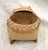 Boho Chic Thai Wovan Bamboo Mini Rice Basket For Sale - Image 3 of 6