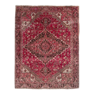 1940-50's Plush Soft Wool, Mint Condition Vintage Rug | 9.3 x 11.4 For Sale
