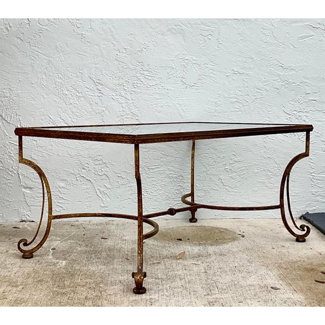 Metal Vintage Regency Gilt Coffee Table For Sale - Image 7 of 12