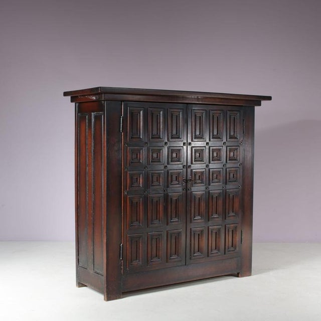 Brutalist Highboard Cabinet from Spain, 1960s For Sale - Image 13 of 14