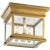 Club Small Square Flush Mount in Antique-Burnished Brass with Clear Glass Designer: Chapman & Myers Mounting: Flush...