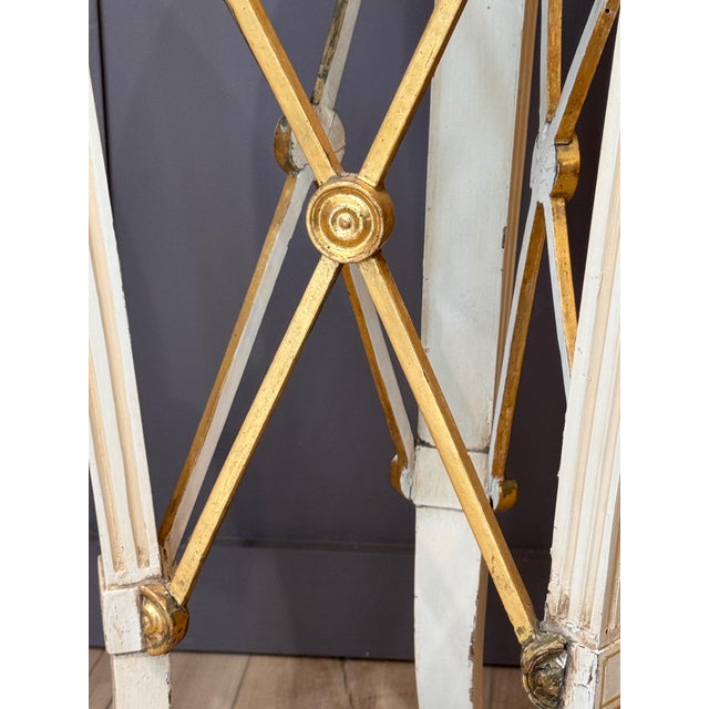 Pair of 20th Century Northern European Parcel-Gilt Pedestals With Marble Tops For Sale - Image 9 of 10