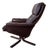 Vintage Danish Modern High-Back Leather Lounge Chair 1960s For Sale