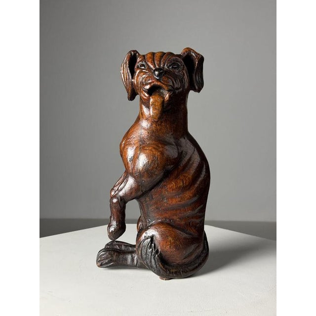 Hand-Carved Statue of Dog Saint Rocco, 18th Century For Sale - Image 18 of 18