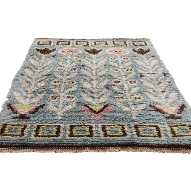 Mid-Century Modern Vintage Swedish Rya Rug, 03'02 X 05'05 For Sale - Image 3 of 10
