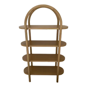 Crate & Barrel Canyon Natural Wood Tall Bookcase by Leanne Ford