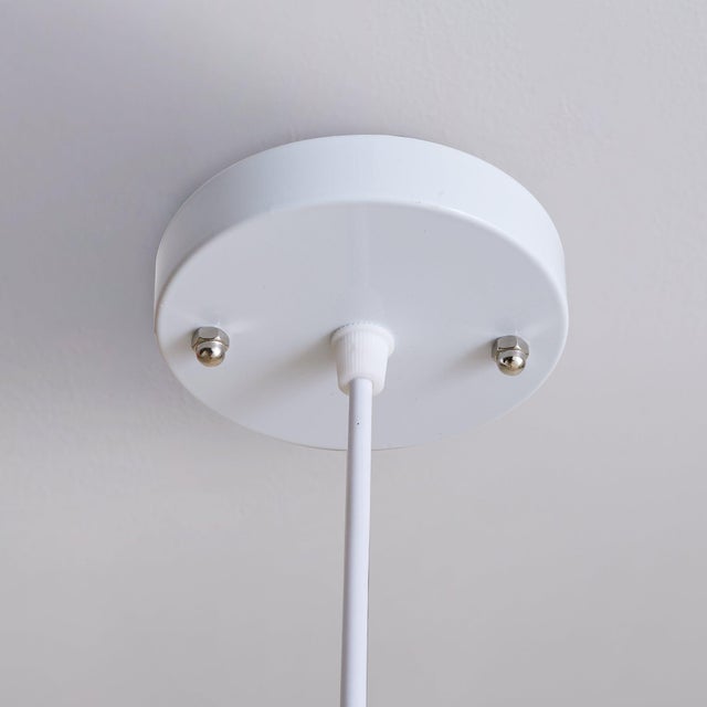 Metal 1960s Italian Spherical Ochre Cocoon Pendant Light For Sale - Image 7 of 7