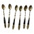 1990s Thai Brass and Wooden Spoons- Set of 6 For Sale