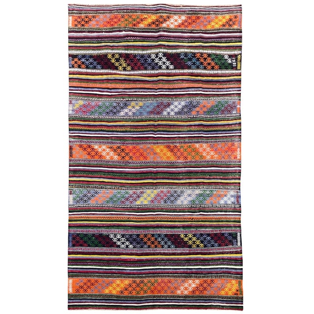 Black Vintage Anatolian Kilim Rug, 1960s For Sale - Image 8 of 8