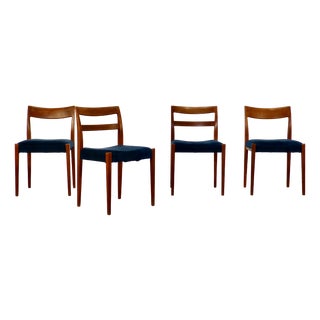 Mid-Century Modern Swedish Teak Dining Chairs by Nils Jonsson for Troeds, 1960s, Set of 4 For Sale