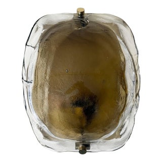 Amber and Clear Murano Glass Wall Light from Kaiser Idell, Germany, 1970s For Sale