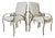 Vintage Italian Gold Metal Dining Chairs, 1970s, Set of 4 For Sale